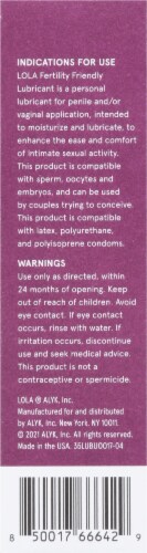 LOLA Unscented Fertility Friendly Lubricant Perspective: left