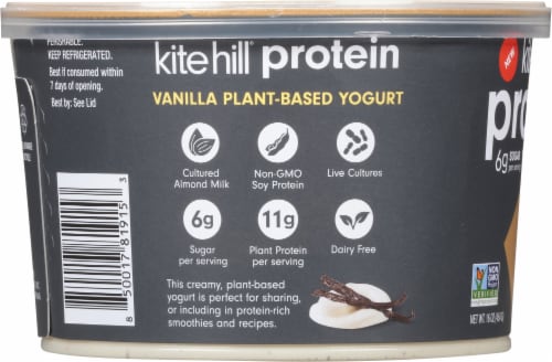 Kite Hill® Dairy Free Protein Vanilla Plant-Based Yogurt Perspective: left