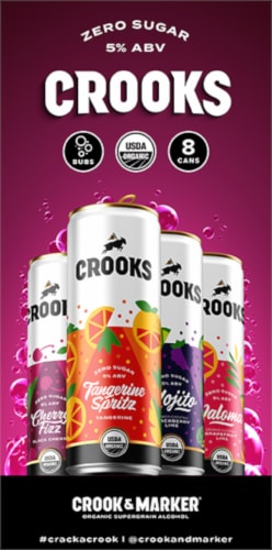Crooks Bubbles® Canned Cocktails Variety Pack Perspective: left