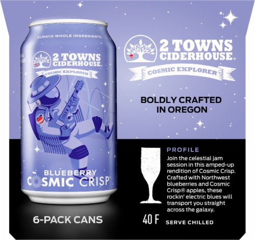 2 Towns Ciderhouse® Cosmic Crisp® Imperial Blueberry Hard Cider Perspective: left