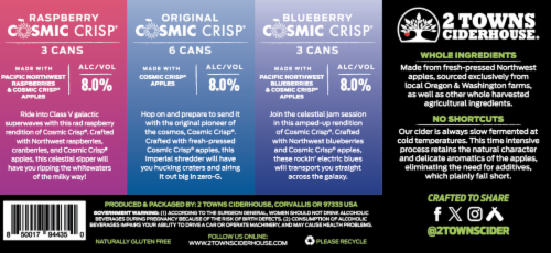 2 Towns Ciderhouse® Cosmic Crisp® Cosmic Exploration Imperial Cider Variety Pack Perspective: left