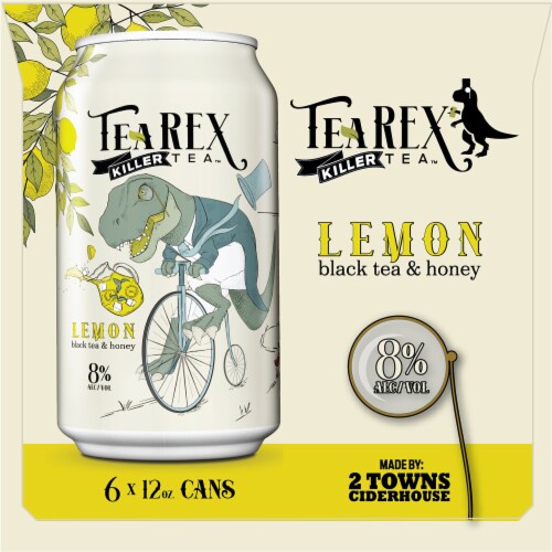 TeaRex Killer Tea Hard Lemon Black Tea and Honey Perspective: left