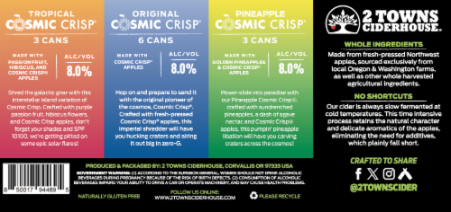 2 Towns Ciderhouse® Cosmic Crisp® Paradise Planet Imperial Cider Variety Pack Perspective: left