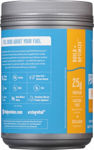 Vital Performance™ Vanilla Protein Powder Perspective: left