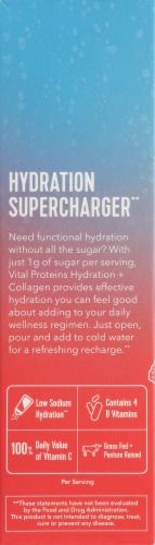 Vital Proteins Tropical Blast Hydration + Collagen Supplement Packets Perspective: left