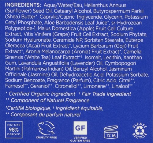 Andalou Naturals Deep Hydration Revitalizing Sleep Mask Perspective: left