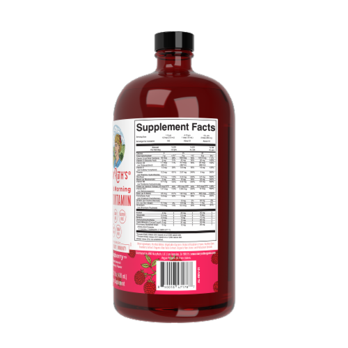 MaryRuth's® Liquid Morning Raspberry Multivitamin Perspective: left