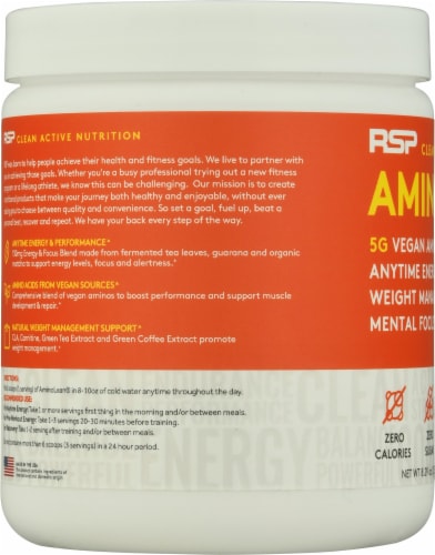 RSPNutrition AminoLean® Mango Dietary Supplement Perspective: left