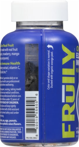 Fruily™ Organic Elderberry Immune Gummies Perspective: left
