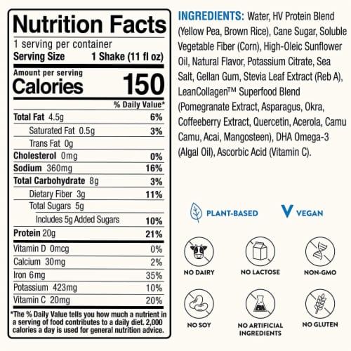 Happy Viking® Vanilla Bean Plant Protein Shake Perspective: left