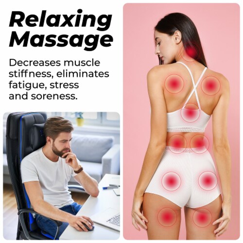 REATHLETE SPINA Shiatsu Massage Cushion with Triple-Action Back & Neck Massager Perspective: left