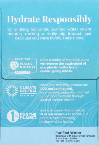 Mananalu Purfied Bottled Water Perspective: left