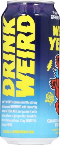 Weird® Yerba Grateful Grapefruit Tea Drink Can Perspective: left