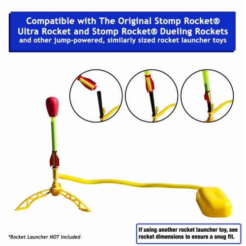 Botabee 6 Pack Foam-Tipped Rocket Launcher Refills for Stomp Rocket® Ultra Perspective: left