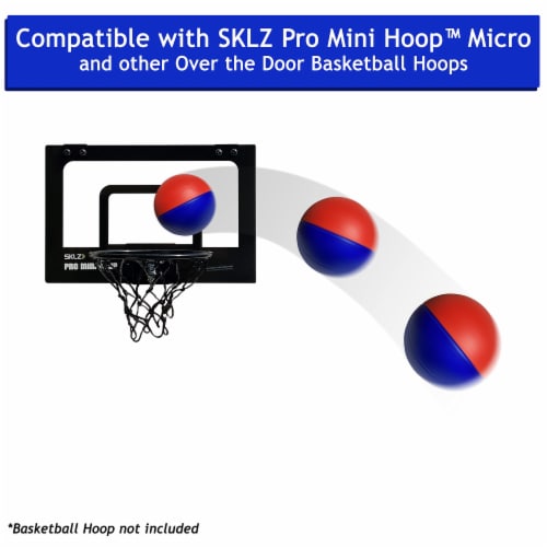 Botabee Mini Foam Basketball Set, 2 Pack | Blue/Red for Hoops & Sets Perspective: left
