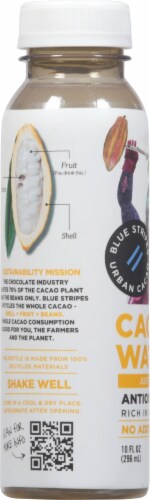 Blue Stripes Just Cacao Cacao® Bottled Water Perspective: left