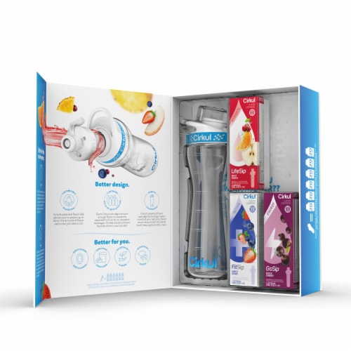 Cirkul® Starter Kit Water Bottle and Cartridge System Perspective: left