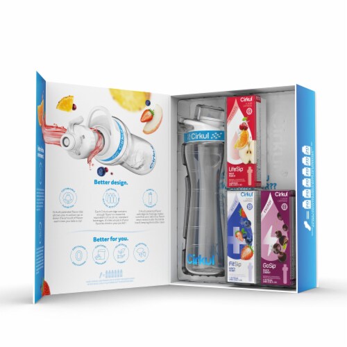 Cirkul® Starter Kit Water Bottle and Cartridge System Perspective: left