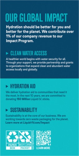 Liquid I.V.® Hydration Multiplier® Electrolyte Strawberry Drink Mix Packets Perspective: left