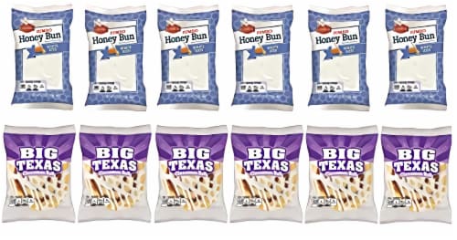 Tribeca Curations | Cloverhill Jumbo White Iced Honey Bun & Big Texas Cinnamon Roll Combo | 1 Perspective: left