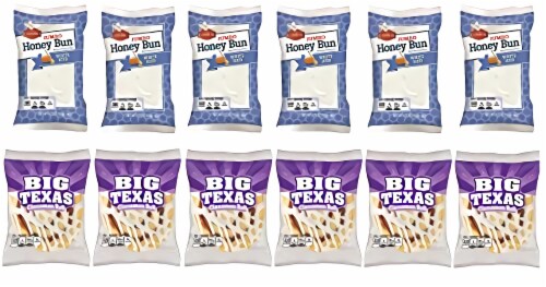 Tribeca Curations | Cloverhill Jumbo White Iced Honey Bun & Big Texas Cinnamon Roll Combo | 1 Perspective: left