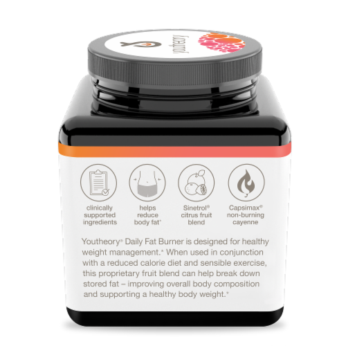 Youtheory® Daily Fat Burner Vegetarian Capsules Perspective: left