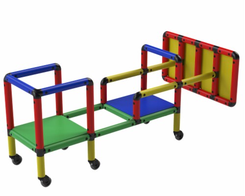 Funphix Wheelies Buildable Play Structure Set with Wheels Perspective: left