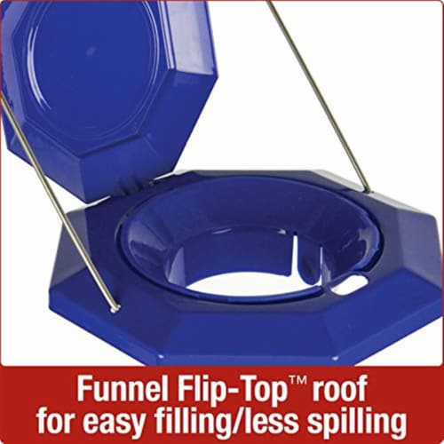 Natures Way Bird Products Squirrel Proof Funnel Flip Top Bird Feeder Perspective: left