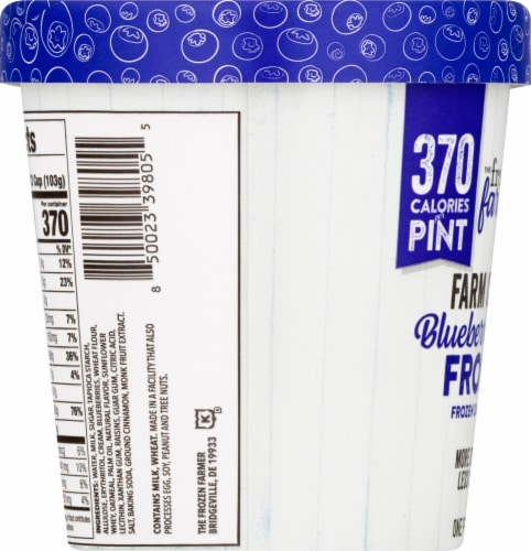 The Frozen Farmer Blueberry Strudel Frobert Frozen Dairy Dessert Pint Perspective: left