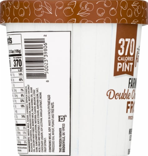 The Frozen Farmer Double Chocolate Cherry Frobert Frozen Dairy Dessert Perspective: left