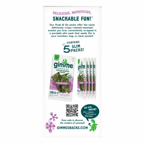 Gimme® Grab & Go Teriyaki Roasted Seawood Snacks Perspective: left