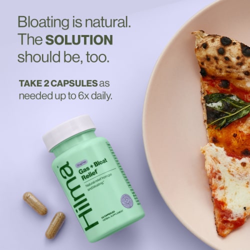 Hilma® Gas + Bloat Relief Capsules Perspective: left