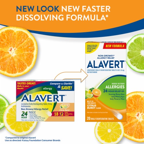 Alavert Allergy, Citrus Burst Perspective: left