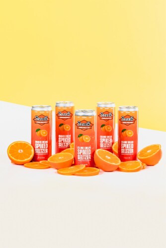Stewart's Orange Cream Spiked Seltzer Perspective: left