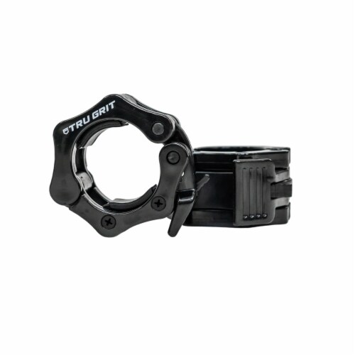 Tru Grit Barbell Collar Pair - Black Perspective: left