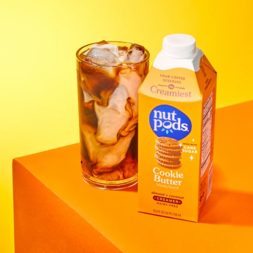 nutpods® Non Dairy Cookie Butter made with Almonds and Coconuts Coffee Creamer Perspective: left