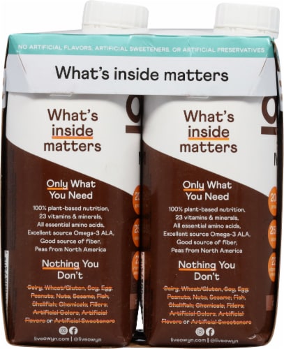 OWYN Nutritional Chocolate Protein Shake Perspective: left