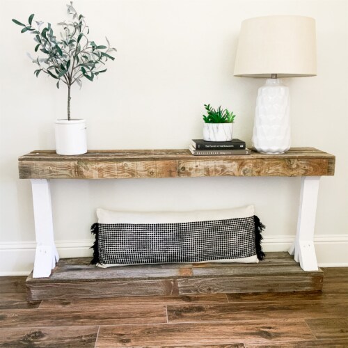 Barb console table solid wood by shop del hutson designs