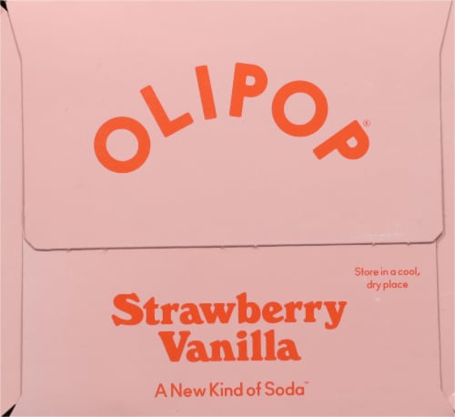 Olipop® Prebiotic Soda Strawberry Vanilla Perspective: left