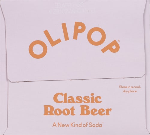 Olipop® Classic Root Beer Prebiotic Soda Perspective: left