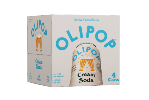 Olipop® Prebiotic Cream Soda Cans Perspective: left
