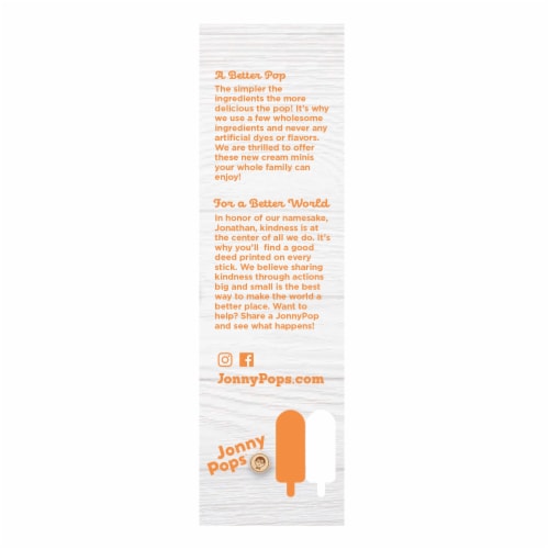 Jonny Pops®  Cream Minis- Orange Creme Perspective: left