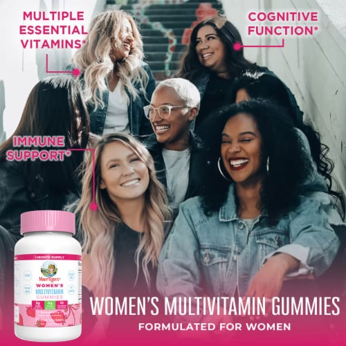 MaryRuth’s Women’s Strawberry Multivitamin Gummies Perspective: left