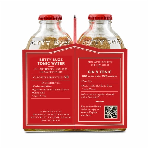 Betty Buzz Tonic Bottled Water Perspective: left