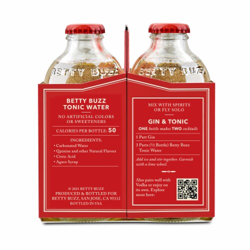 Betty Buzz Tonic Bottled Water Perspective: left