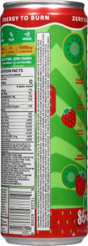 OxyShred Ultra Energy Kiwi Strawberry Energy Drink Can Perspective: left