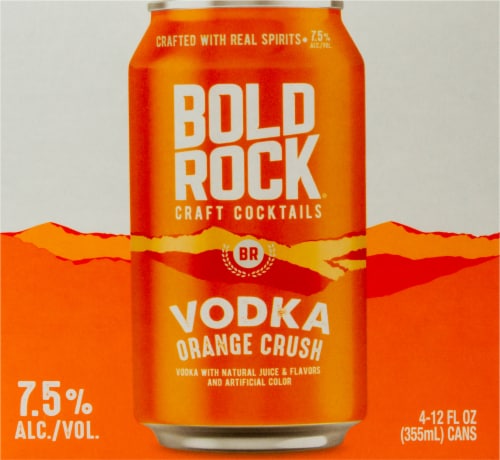 Bold Rock Vodka Orange Crush Craft Cocktails Perspective: left