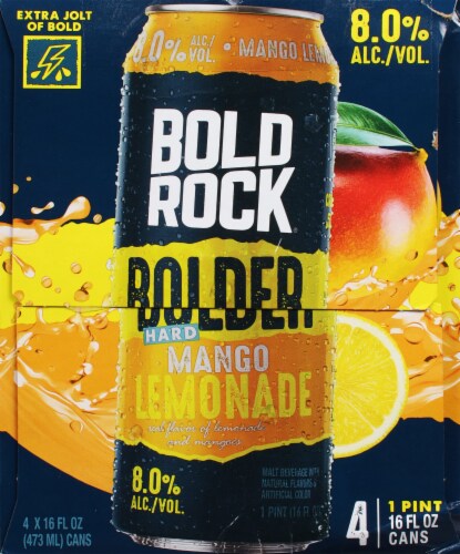 Bold Rock Bolder Mango Hard Lemonade Perspective: left