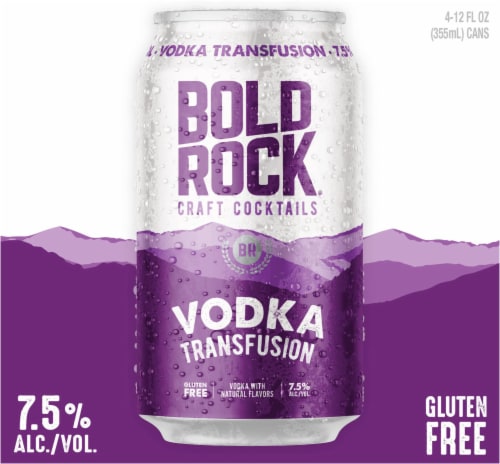 Bold Rock® Vodka Transfusion Craft Cocktails Perspective: left