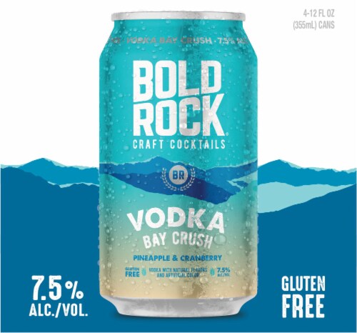 Bold Rock® Craft Cocktails Vodka Bay Crush Pineapple & Cranberry Perspective: left